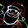 Stockholm Christmas Lights Ropelight LED Motifs Waving Santa In Chimney 120x98cm