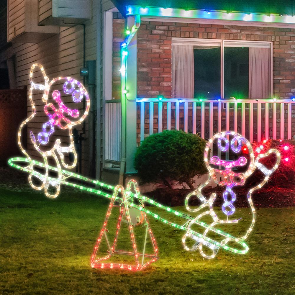 クリスマス man Stockholm Christmas Ropelight Gingerbread Man Seesaw | Outbax