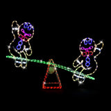 Stockholm Christmas Lights Ropelight LED Motifs Gingerbread Man Seesaw Decor