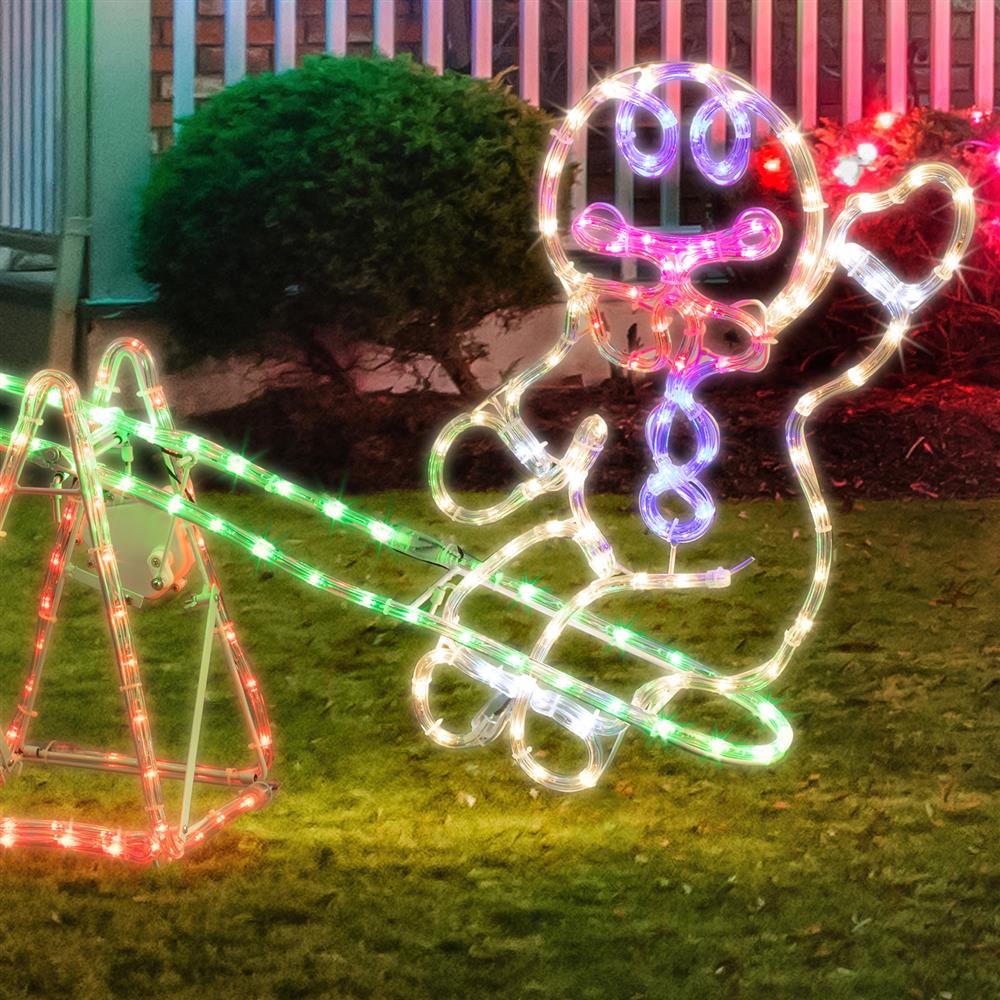 Stockholm Christmas Ropelight Gingerbread Man Seesaw | Outbax