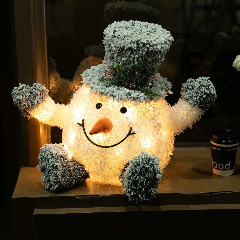 Stockholm Christmas Lights LED Frosty Cute Snowman Top Hat Warm White 20 LEDs