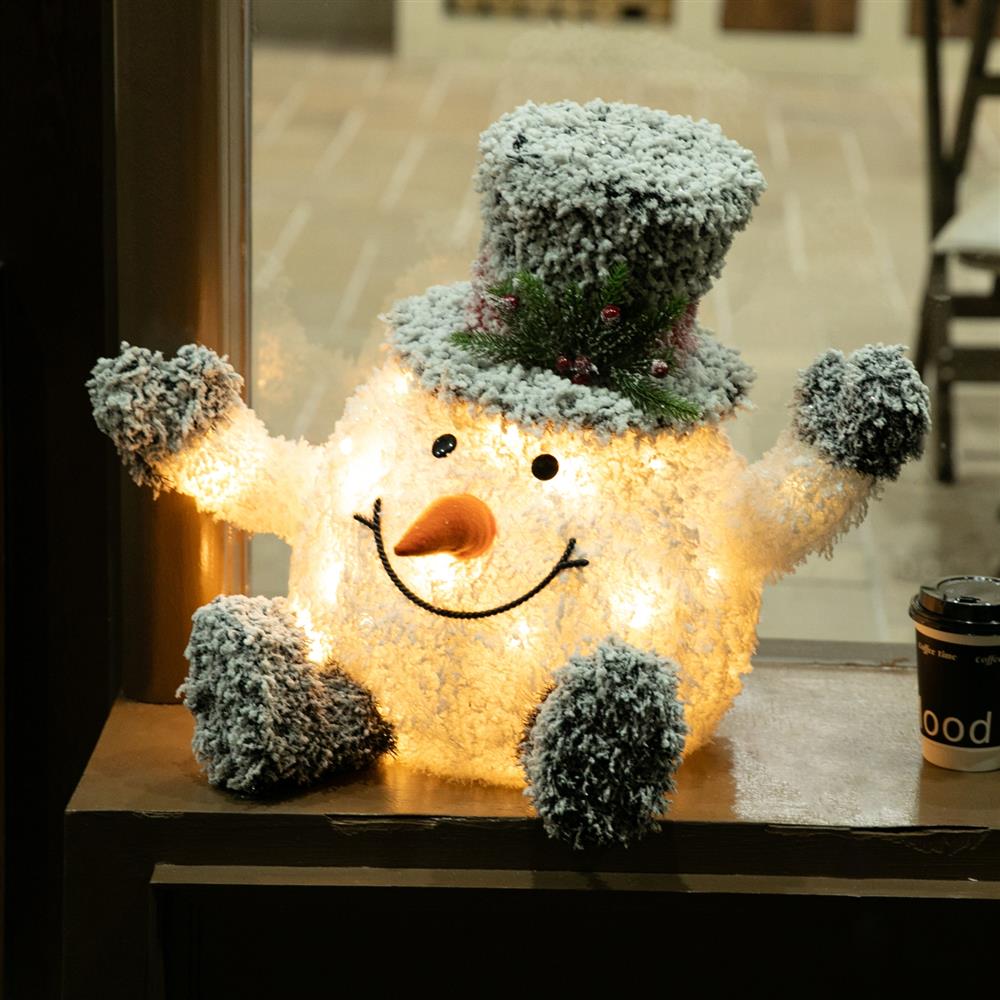 Stockholm Christmas Lights LED Frosty Cute Snowman Top Hat Warm White 20 LEDs