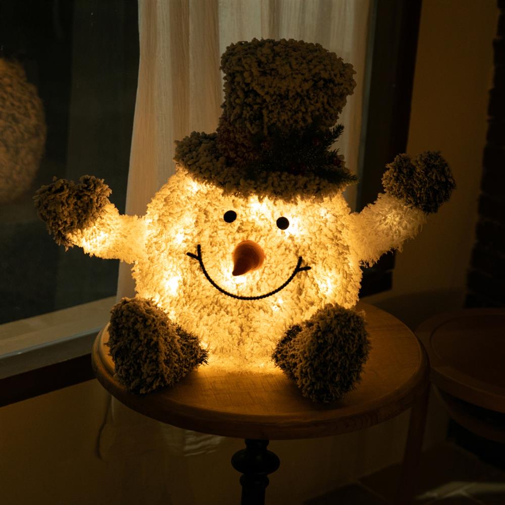 Stockholm Christmas Lights LED Frosty Cute Snowman Top Hat Warm White 20 LEDs