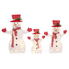 Stockholm Christmas Lights LED Glitter Snowman Family 90 LEDs Warm White 3pc