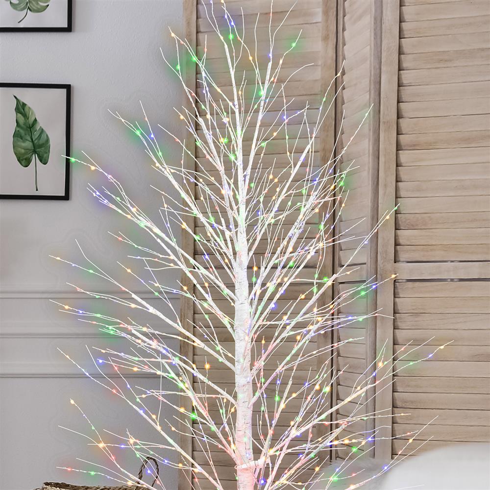 Stockholm Christmas Lights Xmas Tree LED Dazzling Birch Tree 1.8m Multi Colour