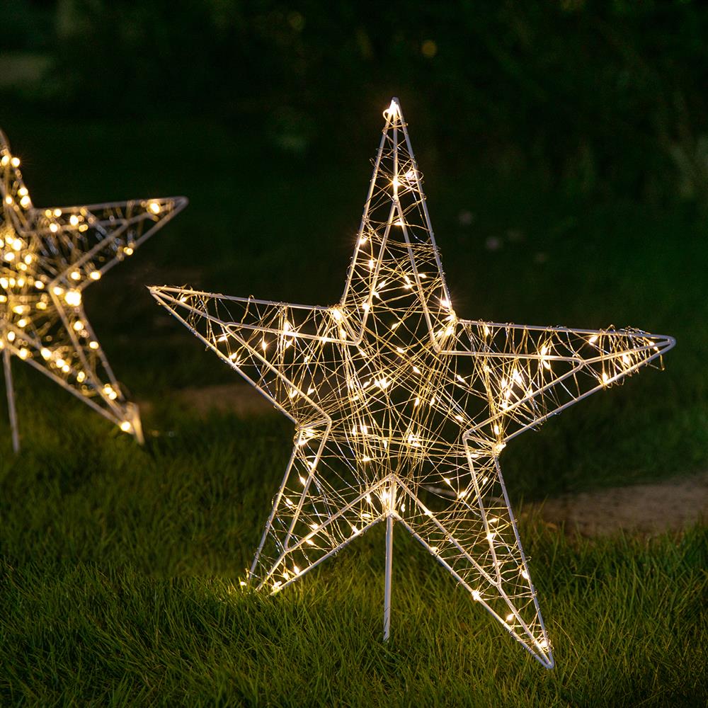 Stockholm Christmas Lights Path Lights Starry Wire Star Light Warm White