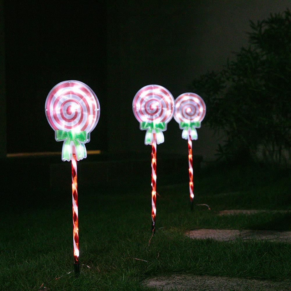 Stockholm Christmas Lights LED Path light Candy Lollipop 4pc 60 LEDs Warm White