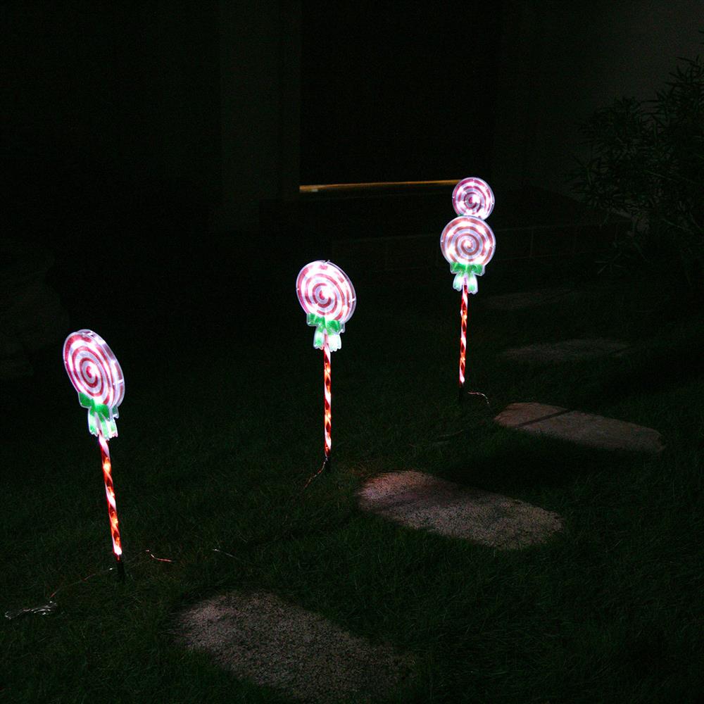 Stockholm Christmas Lights LED Path light Candy Lollipop 4pc 60 LEDs Warm White