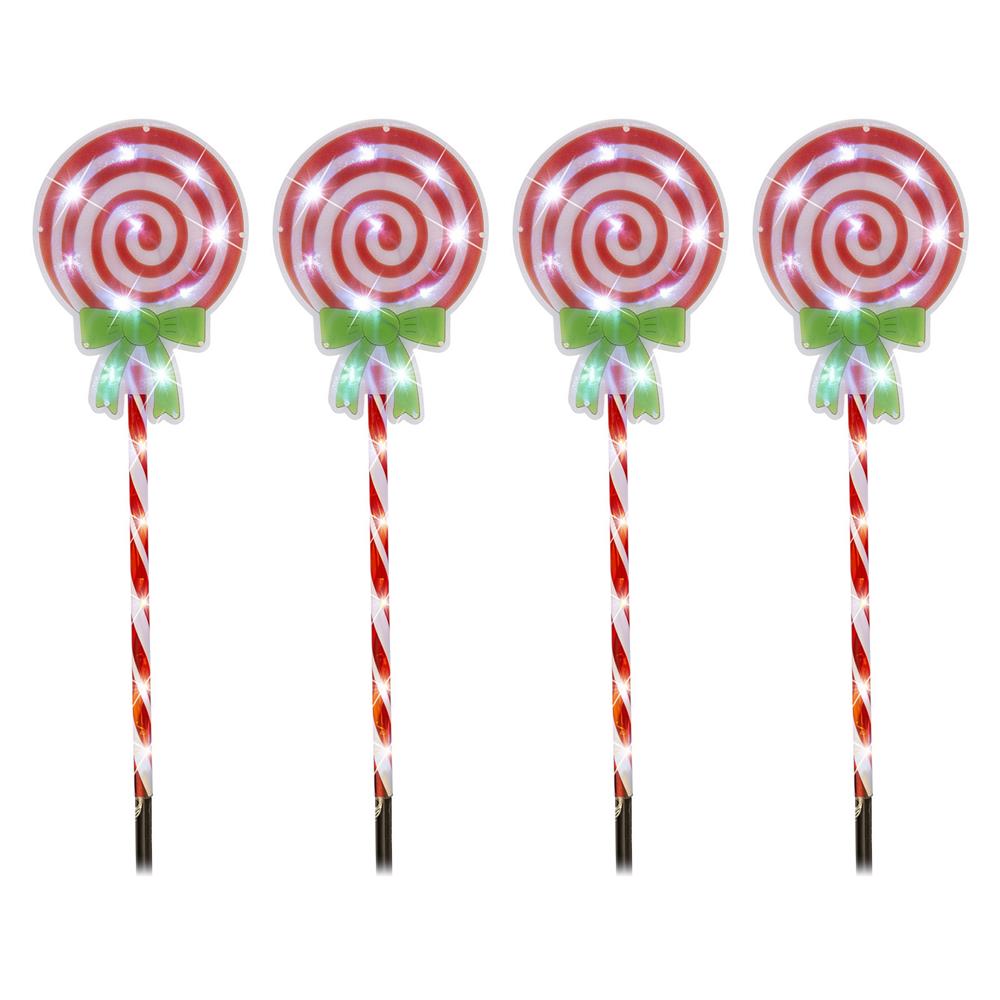 Stockholm Christmas Lights LED Path light Candy Lollipop 4pc 60 LEDs Warm White