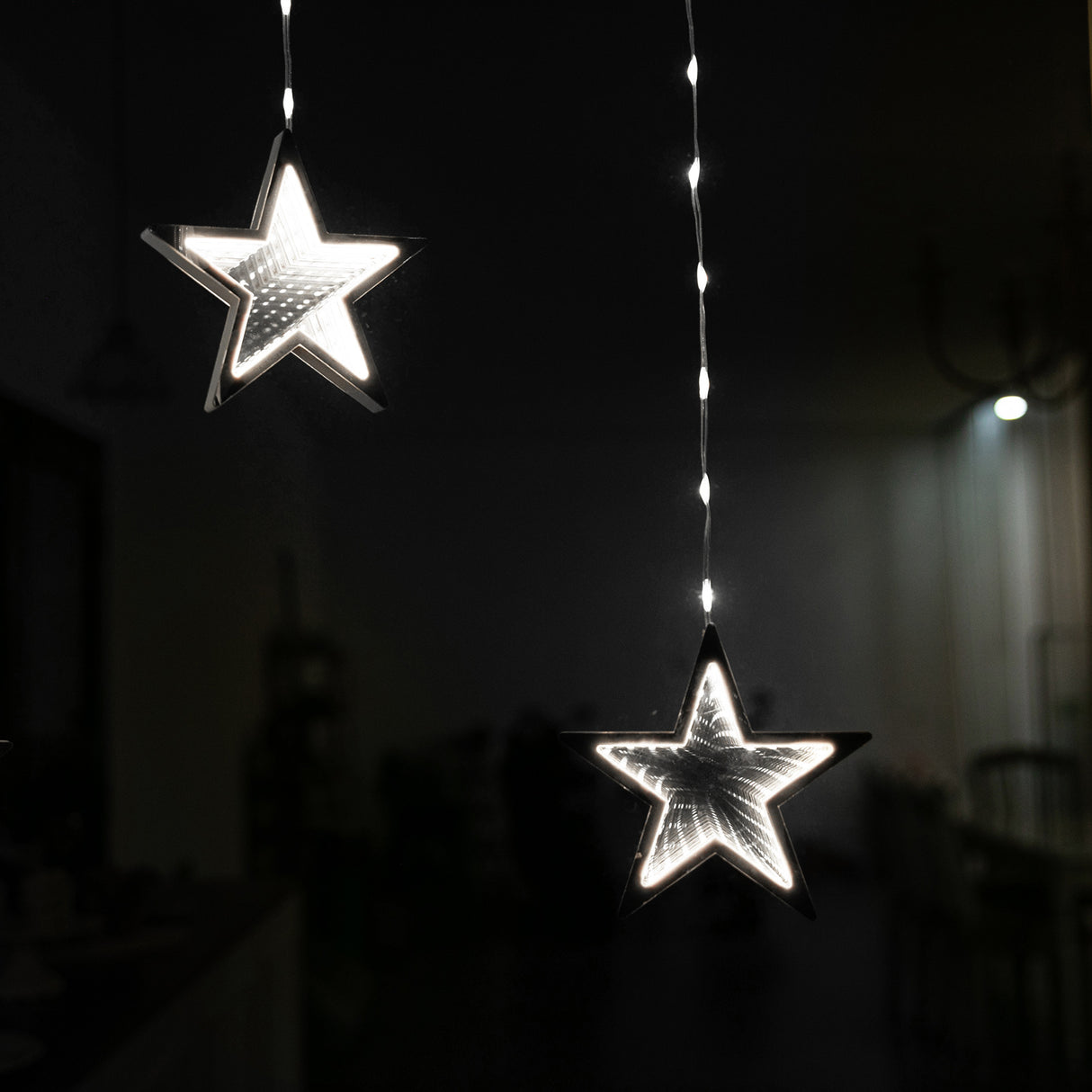 Stockholm Christmas Lights Curtain 240 LED Infinity Star Cool White