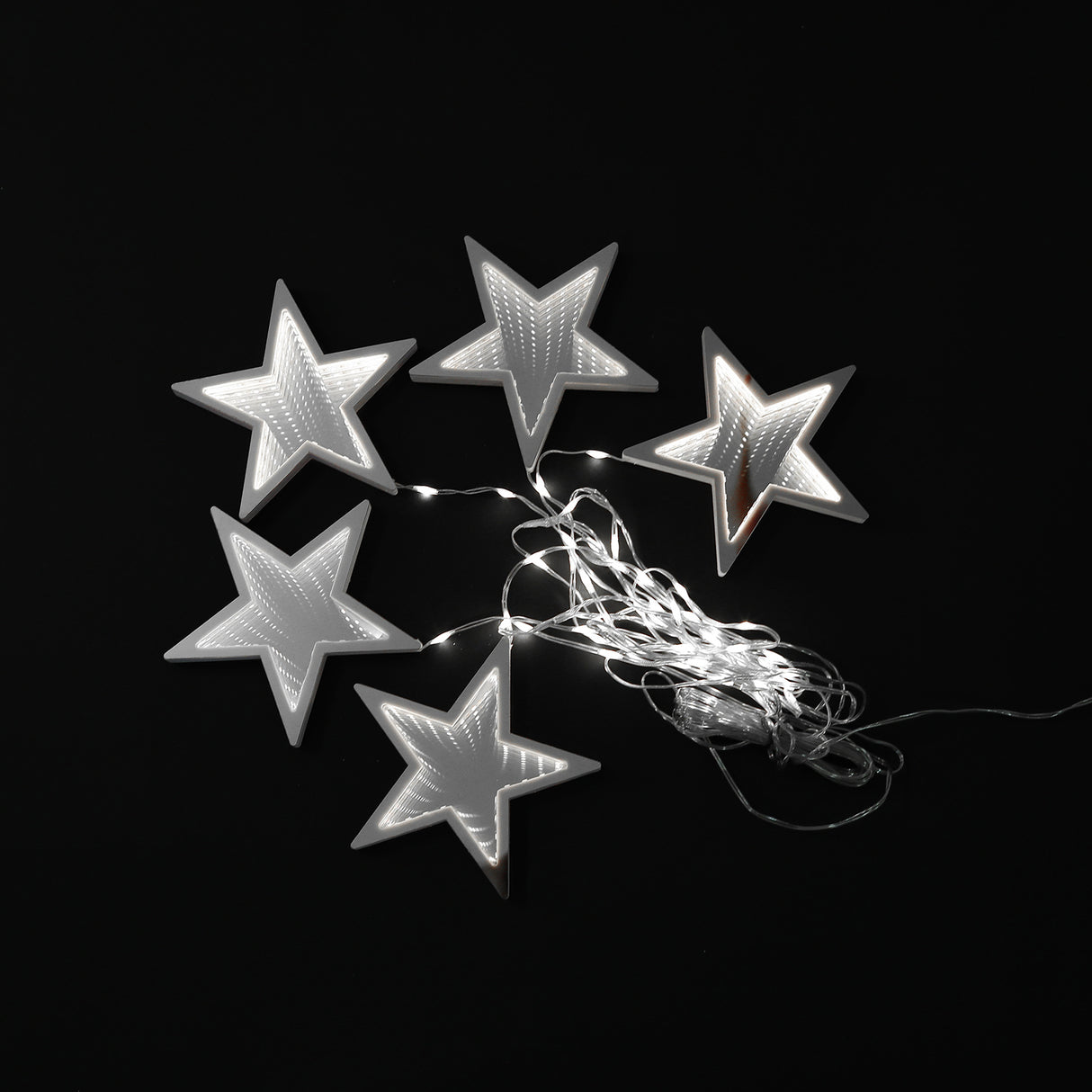 Stockholm Christmas Lights Curtain 240 LED Infinity Star Cool White