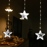 Stockholm Christmas Lights Curtain 240 LED Infinity Star Cool White