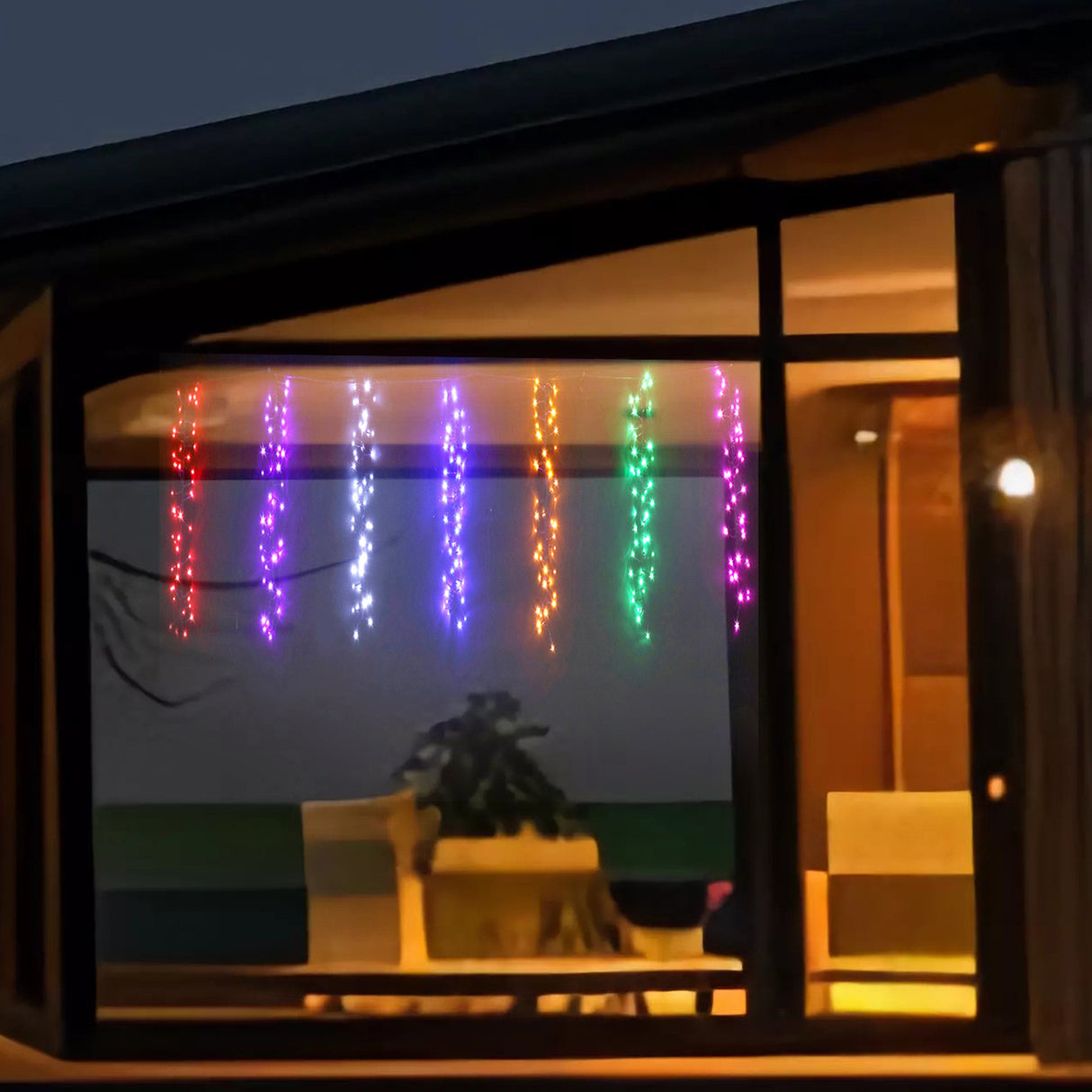 Stockholm Christmas Lights Curtain LED Rainbow Cluster 7pc