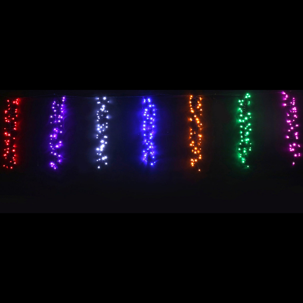 Stockholm Christmas Lights Curtain LED Rainbow Cluster 7pc