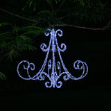 Stockholm Christmas Lights Motif 540 LED Acrylic Chandelier Cool White