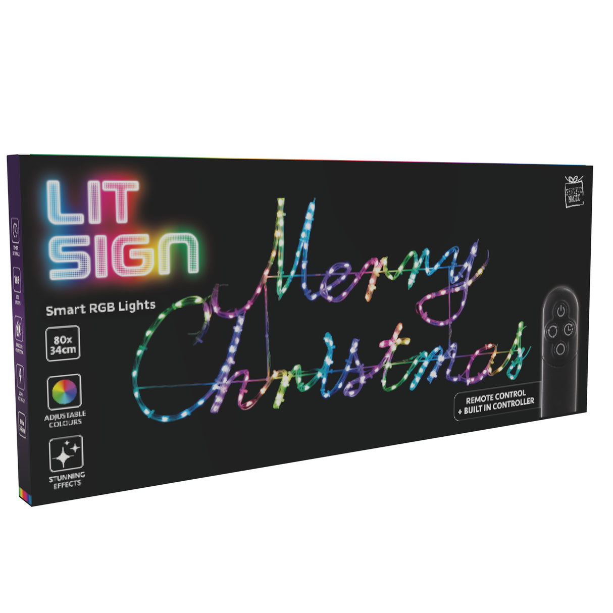 Stockholm Christmas Lights Motif 168 LED Merry Christmas Sign Smart RGB