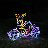 Stockholm Christmas Lights Motif 24 LED Ropelight Reindeer Motorbike