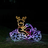 Stockholm Christmas Lights Motif 24 LED Ropelight Reindeer Motorbike