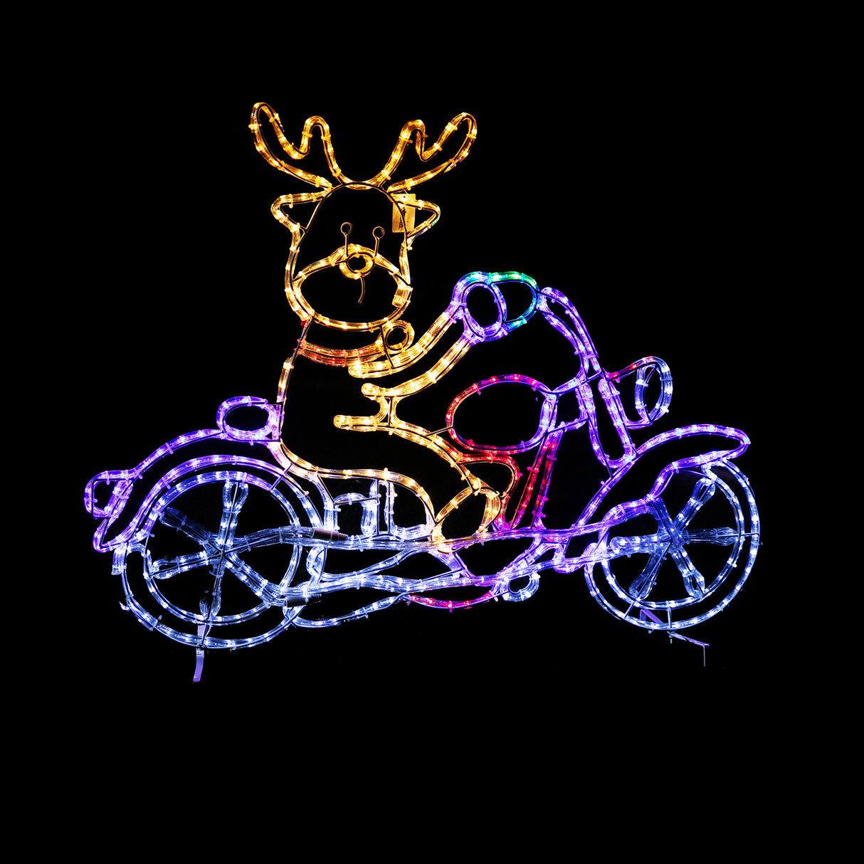 Stockholm Christmas Lights Motif 24 LED Ropelight Reindeer Motorbike