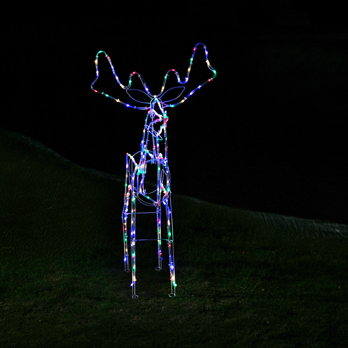 Stockholm Christmas Lights Motif LED Tubelight Standing Reindeer Multi