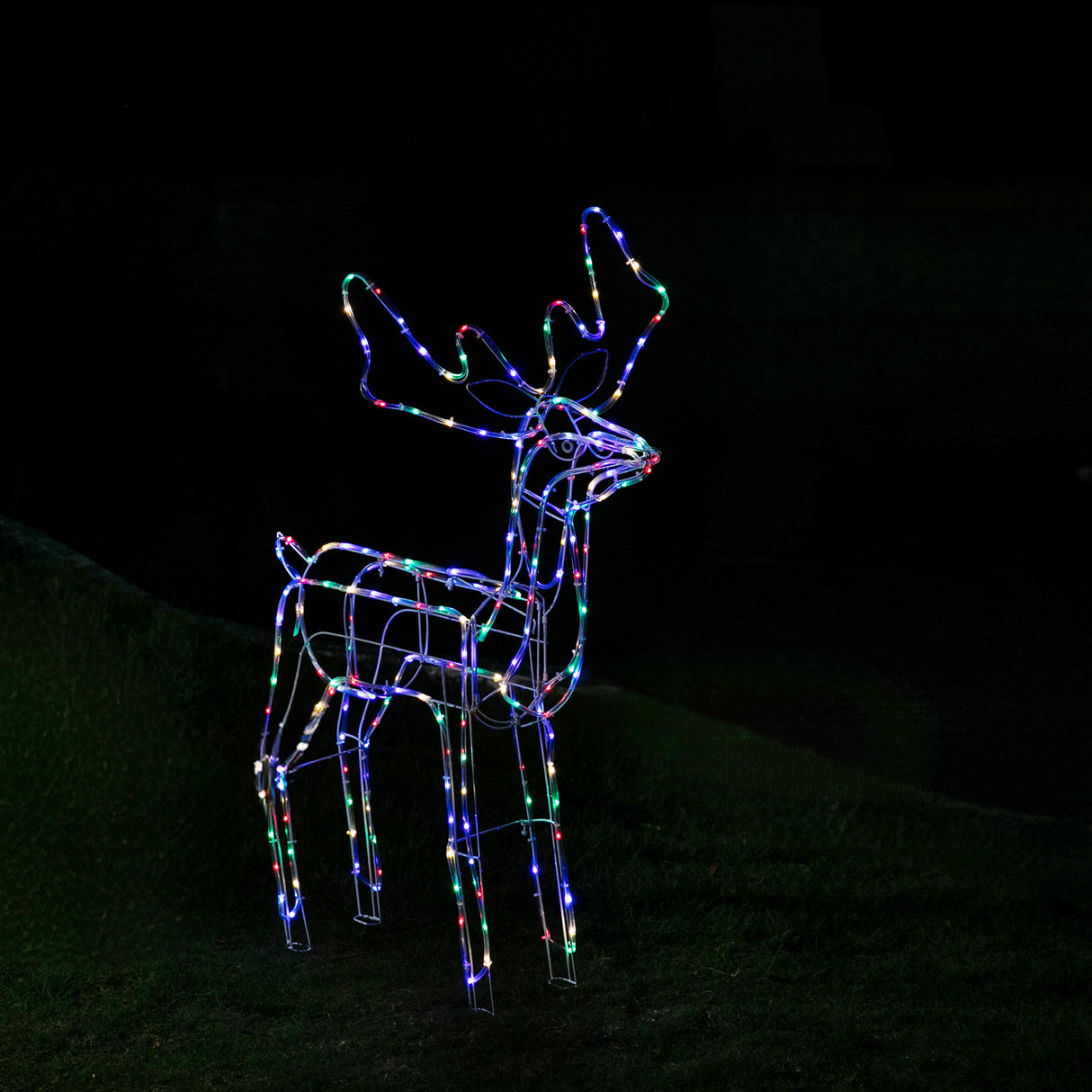 Stockholm Christmas Lights Motif LED Tubelight Standing Reindeer Multi