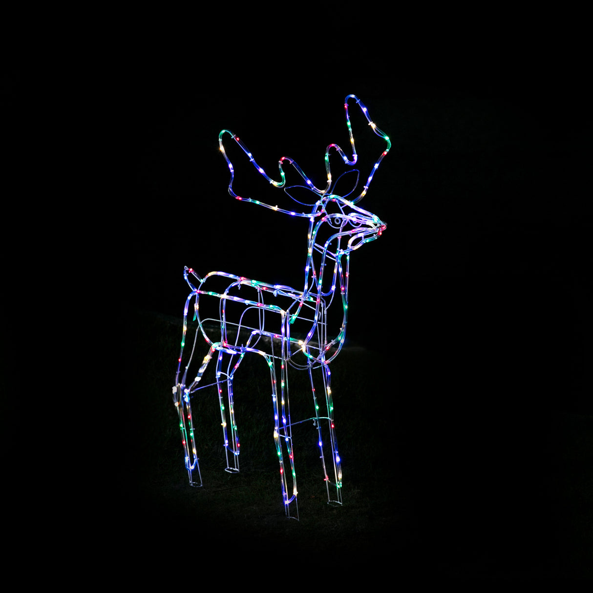 Stockholm Christmas Lights Motif LED Tubelight Standing Reindeer Multi