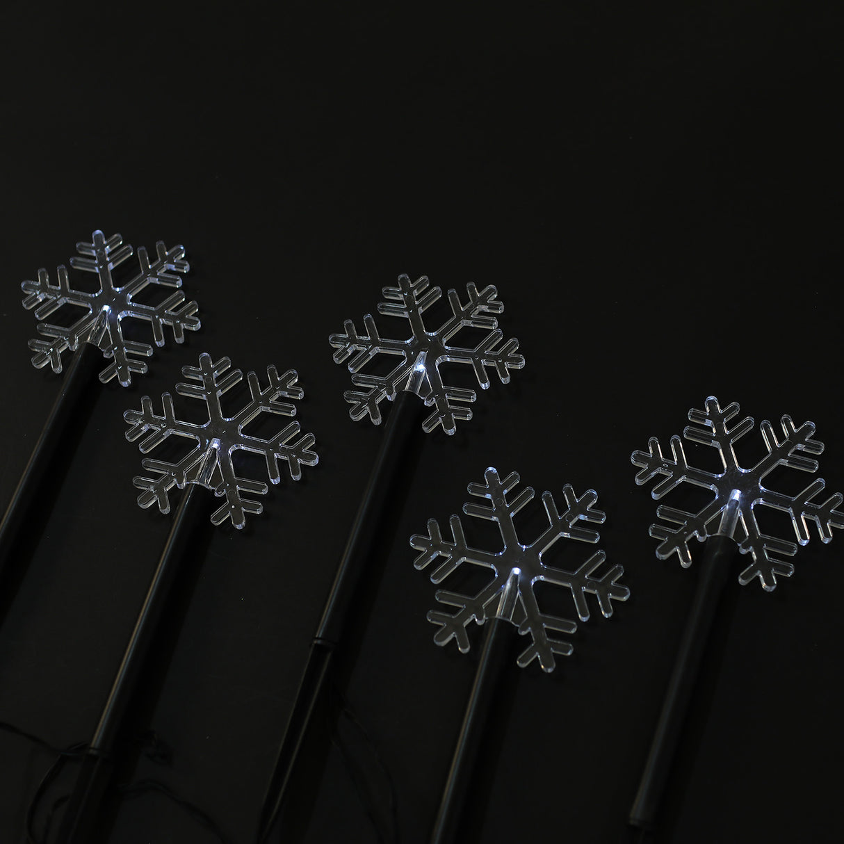 Stockholm Christmas Lights Solar Path LED Snowflake Cool White 5pc