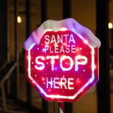 Stockholm Christmas Lights Path LED Santa Stop Sign Multi