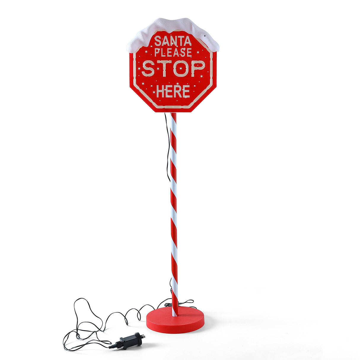 Stockholm Christmas Lights Path LED Santa Stop Sign Multi