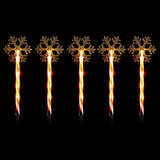 Stockholm Christmas Lights Path LED Snowflake Candy Warm White 5pc