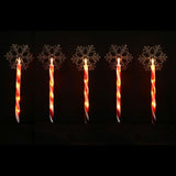 Stockholm Christmas Lights Path LED Snowflake Candy Warm White 5pc