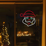 Stockholm Christmas Lights Motif LED Santa Face Plaque USB Acrylic