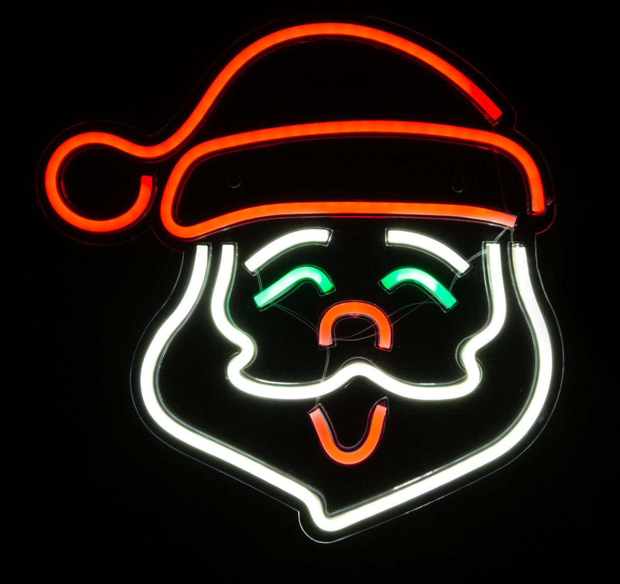 Stockholm Christmas Lights Motif LED Santa Face Plaque USB Acrylic