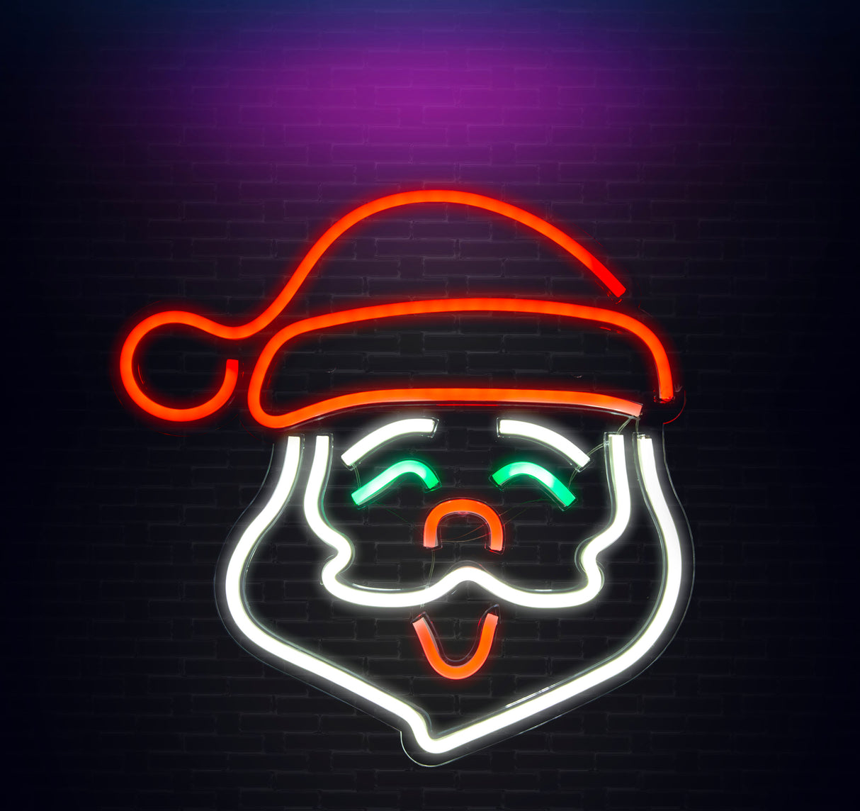 Stockholm Christmas Lights Motif LED Santa Face Plaque USB Acrylic