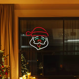 Stockholm Christmas Lights Motif LED Santa Face Plaque USB Acrylic