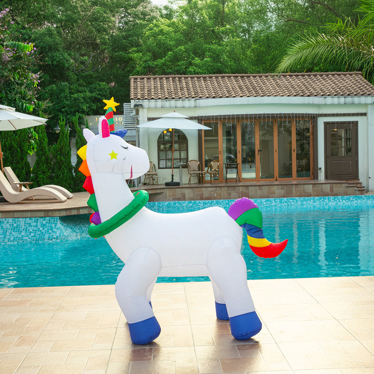 Stockholm Airpower Christmas Unicorn RGB Inflatable 1.8M