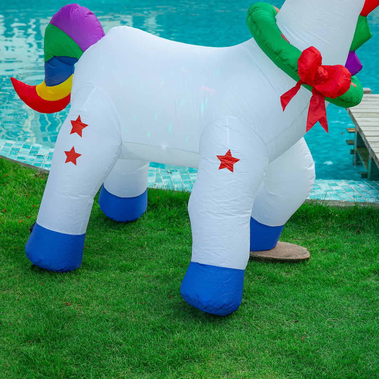 Stockholm Airpower Christmas Unicorn RGB Inflatable 1.8M