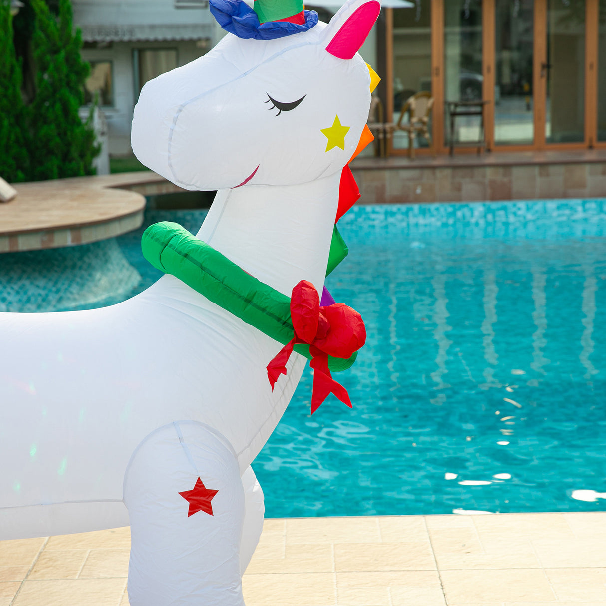 Stockholm Airpower Christmas Unicorn RGB Inflatable 1.8M