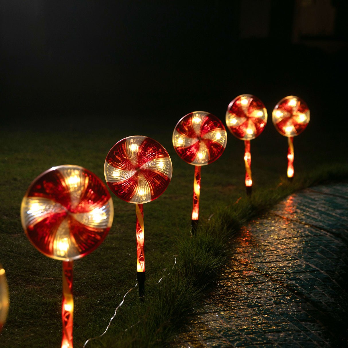 Stockholm Christmas Lights Path LED Lollipop Warm White 6pc