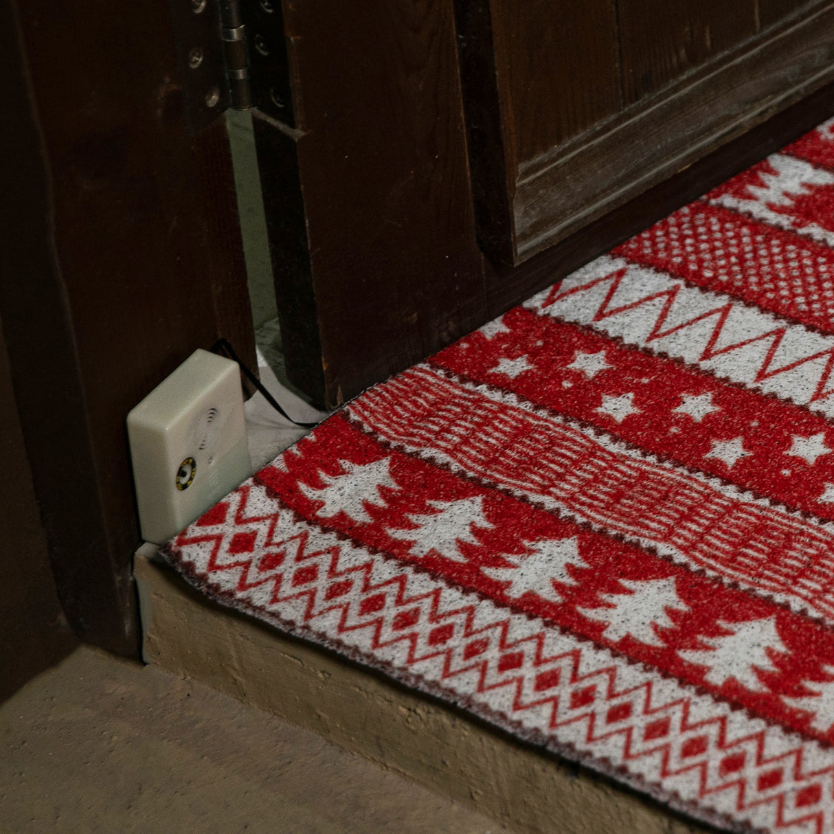 Stockholm Christmas Lights Motif Musical Speaker Door Mat