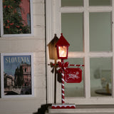 Stockholm Christmas Lights Motif LED Table Lamp-Post Metal Warm White