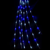 Stockholm Outdoor LED Waterfall Star 200 Blue & Cool White Bulbs Christmas Light Display 3m