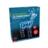 Stockholm Christmas Lights Standing Reindeer Cool White LED Battery Powered