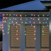 Stockholm Christmas Lights Snowy Icicles Multi Colour Solar Light 600 LED Decor