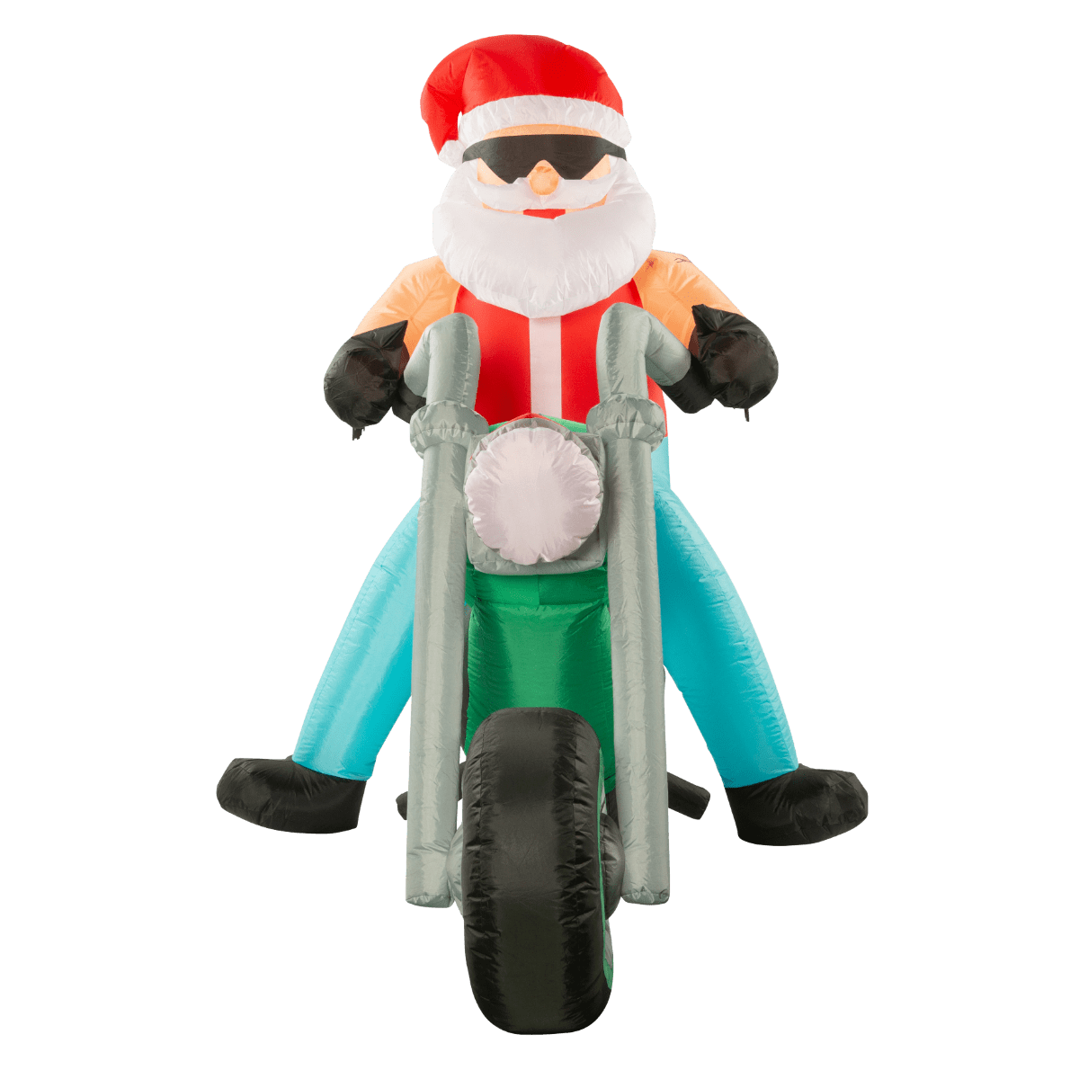 Stockholm Christmas Inflatables LED 1.8m Airpower Santa Bike Xmas Decorations