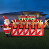 Stockholm Christmas Inflatables 3m Airpower Santa's Reindeer Stable White LED