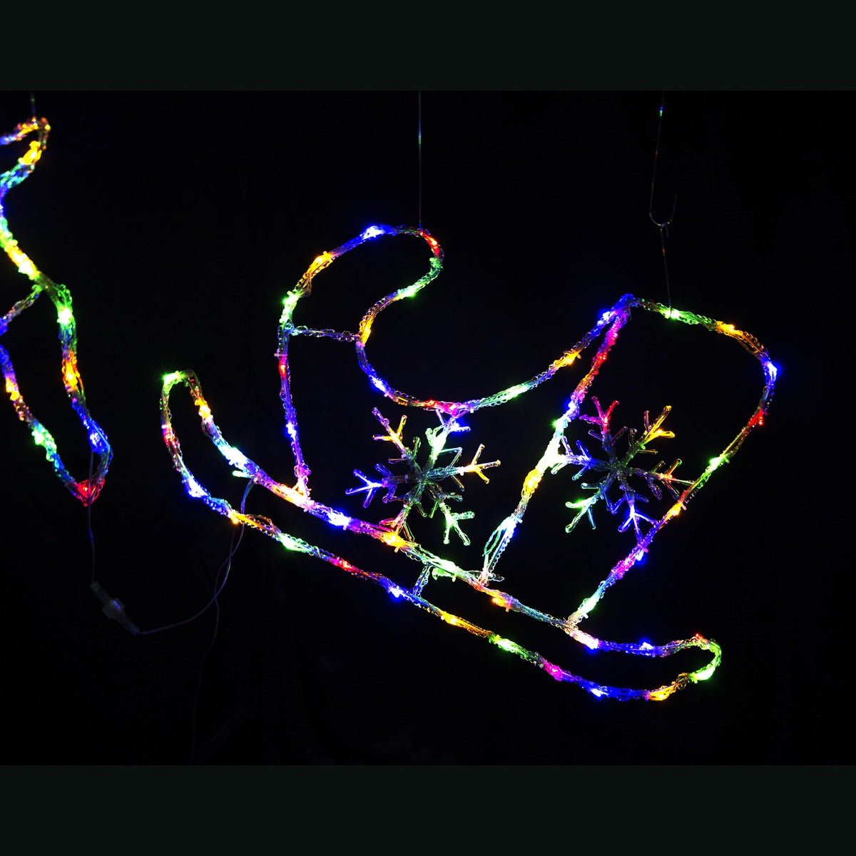Stockholm Christmas Lights 224 LED Acrylic Sleigh Deers Multi Color Wedding